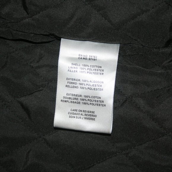 LEVI'S Jacket Small Black Plaid Quilted Flannel Shirt Shacket Warm Chest: 42" - Picture 7 of 9